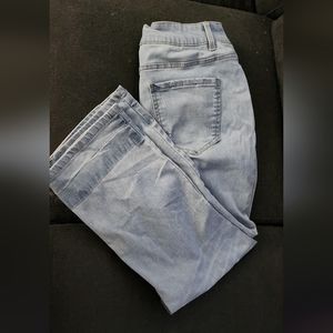 Time & Tru High Rise Pre-Ripped Jeans